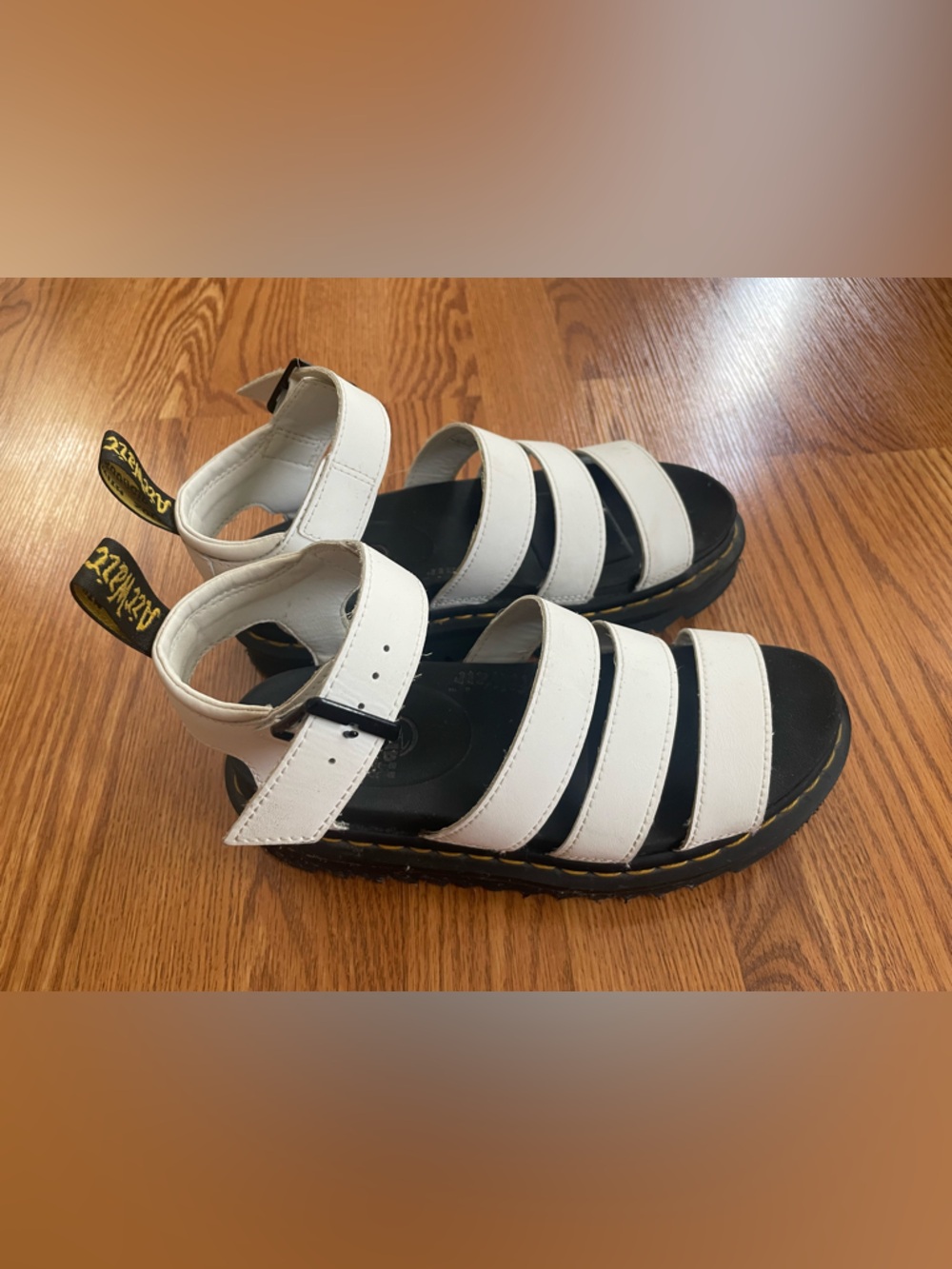 Dr. Martens White Strap Platform Sandals | Chunky Sole | Women’s